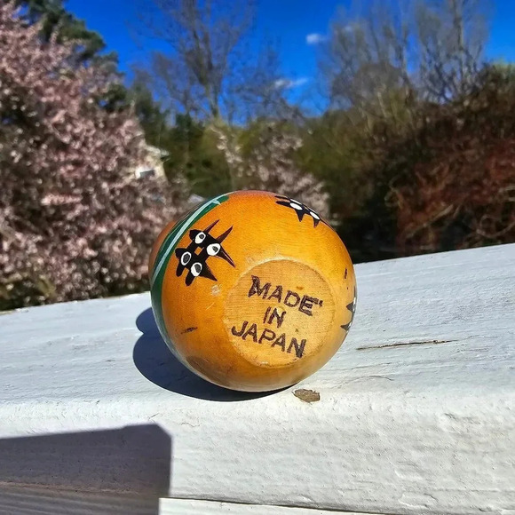 VTG Japanese Bobble Heads KOKESHI Wood Dolls Toys Hand Painted Kimono Craft - Picture 8 of 14